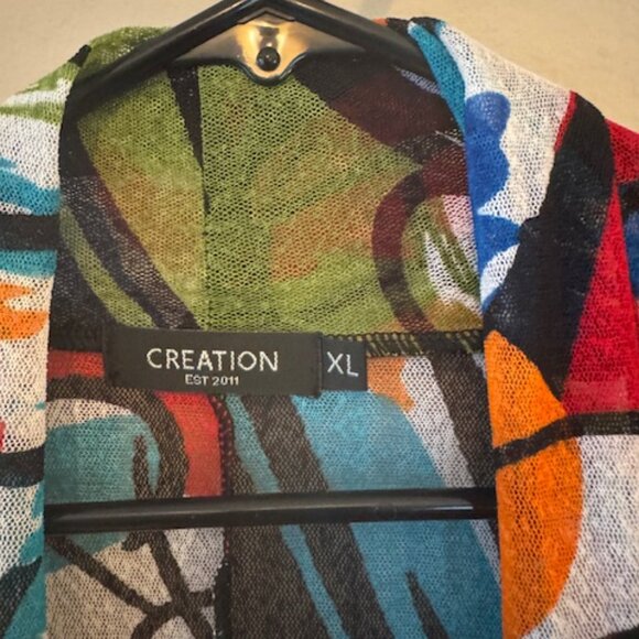 Multi-colored lightweight women's coverlet jacket - Picture 2 of 2